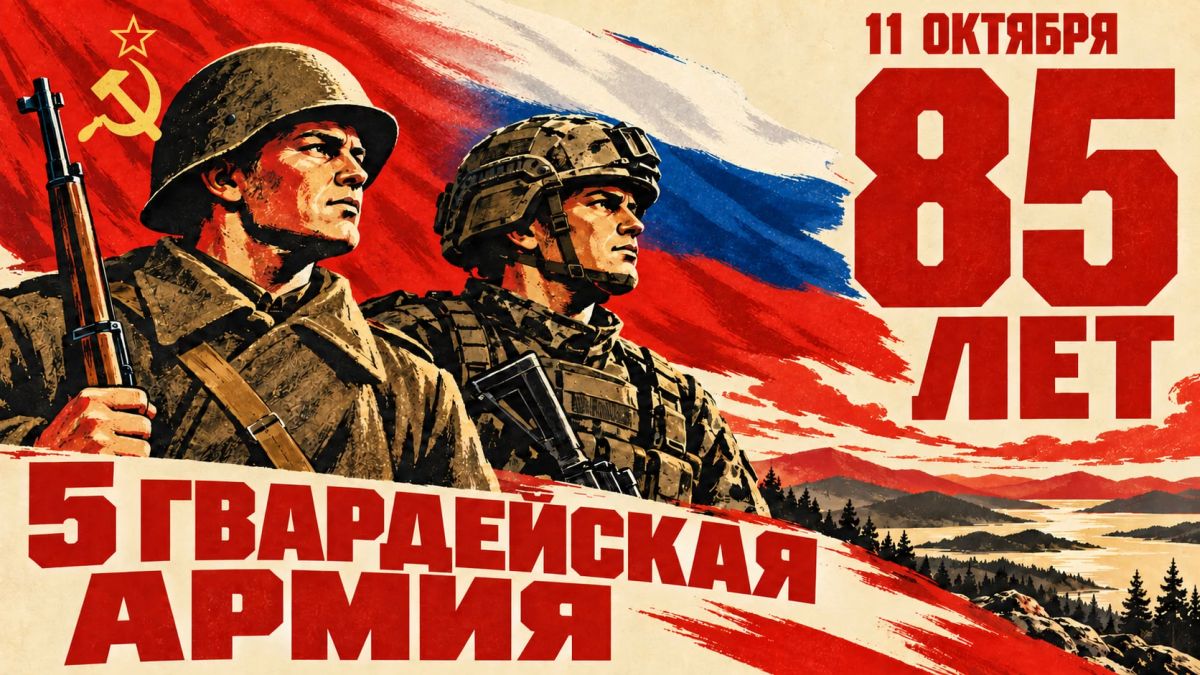 11 октября. 85-я годовщина формирования 5 гвардейской общевойсковой Краснознамённой, ордена Жукова армии