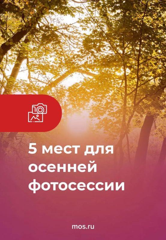 Осень в Москве — лучшее время для фотопрогулок в парках
