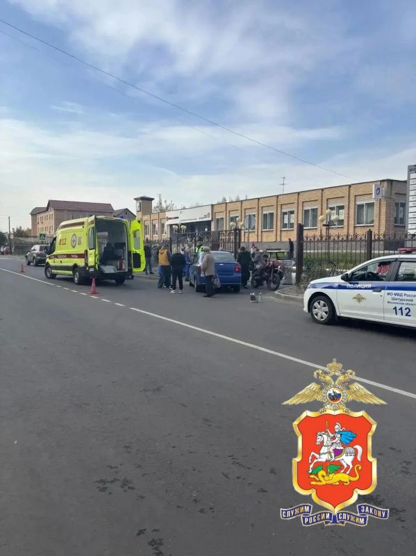 В Шатуре Chevrolet столкнулся с мотоциклом во время поворота