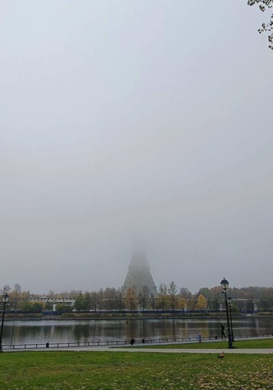 Москву утром накрыл густой туман, объявлен «желтый» уровень погодной опасности