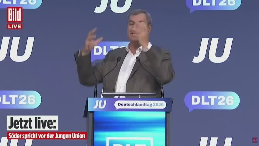 «Передадут Германию Москве»: премьер-министр Баварии устроил истерику на съезде ХСС