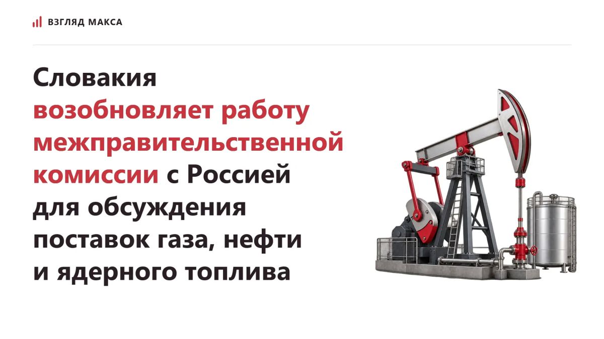 Словакия возобновляет работу межправительственной комиссии по экономическому и научно-техническому сотрудничеству с Россией, деятельность которой была приостановлена после начала украинского конфликта в 2022 году