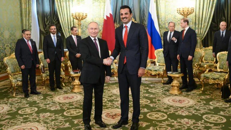 Путин встретился с эмиром Катара Тамимом бен Хамадом Аль Тани в Москве