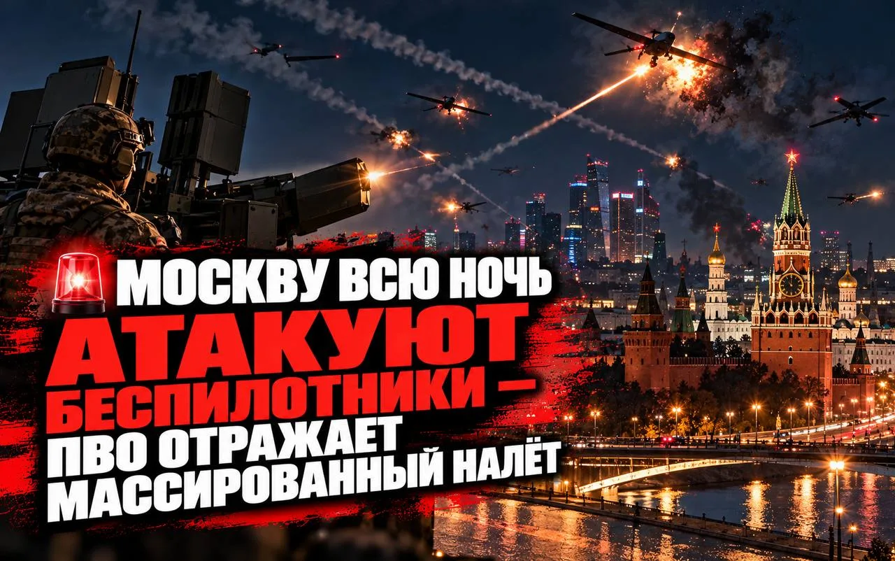 Москву атакуют украинские беспилотники: ПВО отражает массированный налёт